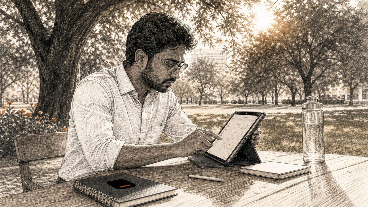 Man reviewing data extraction instructions