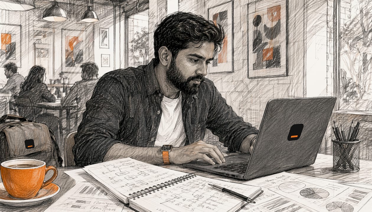 Data engineer configuring query router at desk